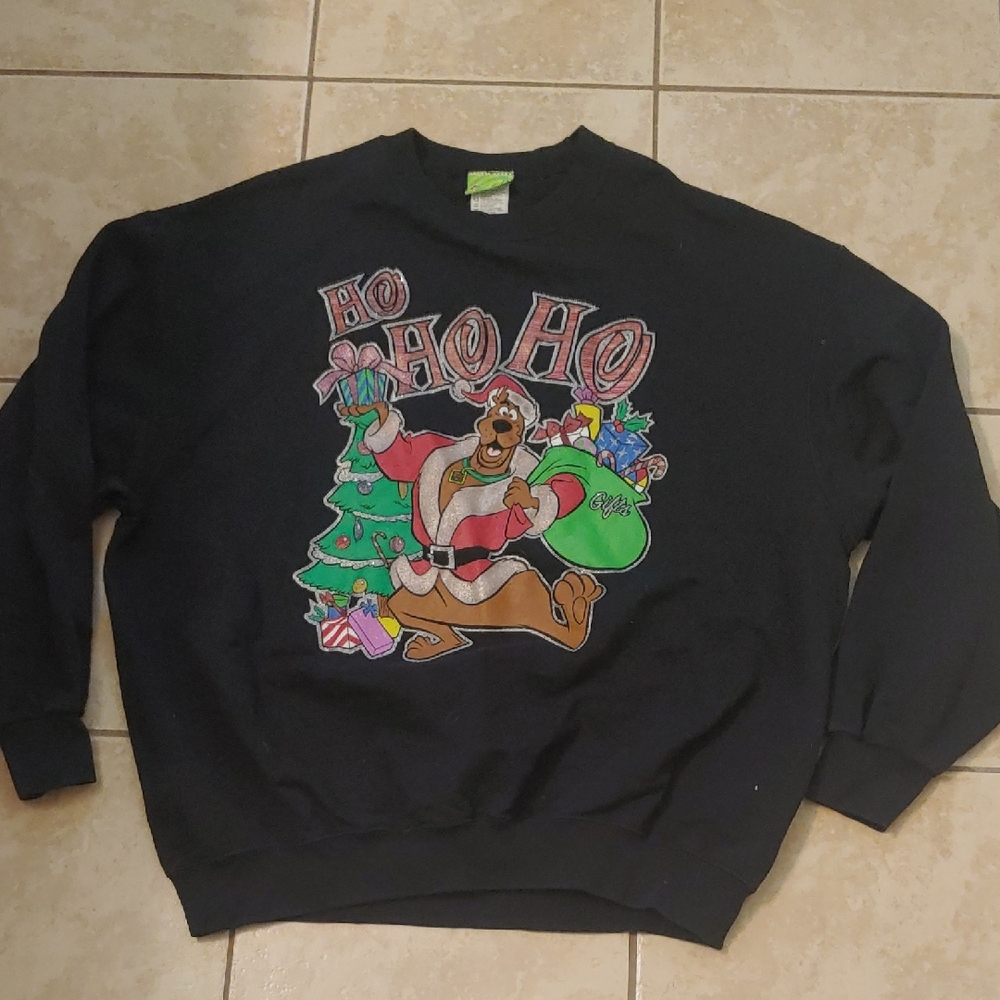 Vintage 90s Scooby Doo Sweater Christmas Sweatshirt Unisex Size XL